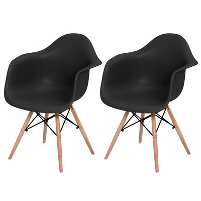 EAMES WODDS KIT C/2 CADEIRAS COM BRAÇOS