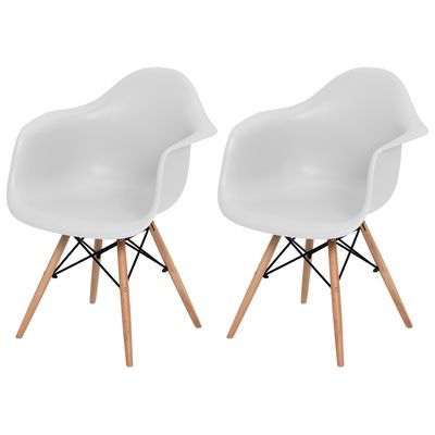 EAMES WODDS KIT C/2 CADEIRAS COM BRAÇOS