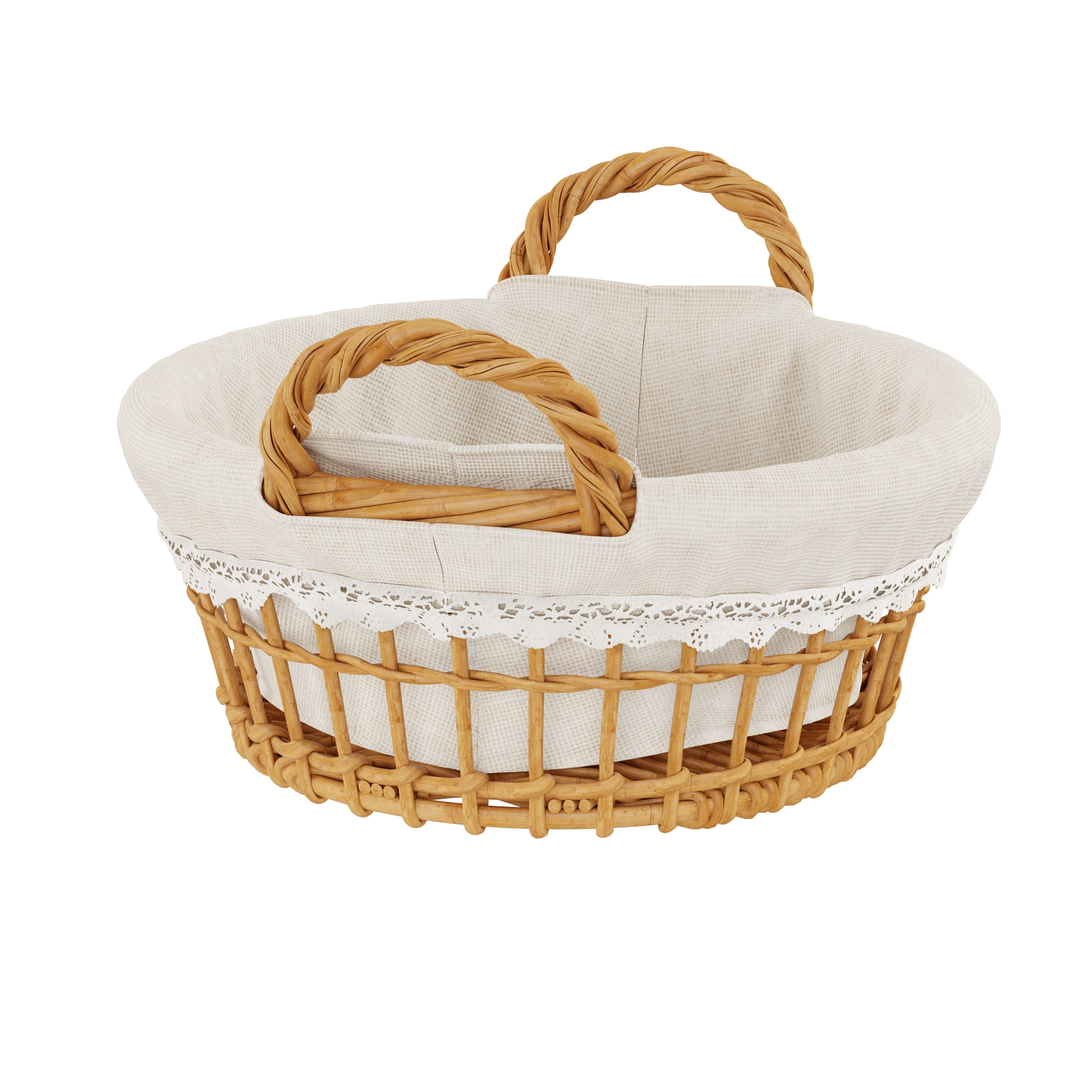 CESTO PARA ROUPA 33 CM X 24 CM X 45 CM BOULE BEGE