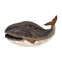 Adorno baleia 17 cm baía