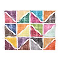 Lugar americano dobrável 46 cm x 36 cm bordado filé guerreiro