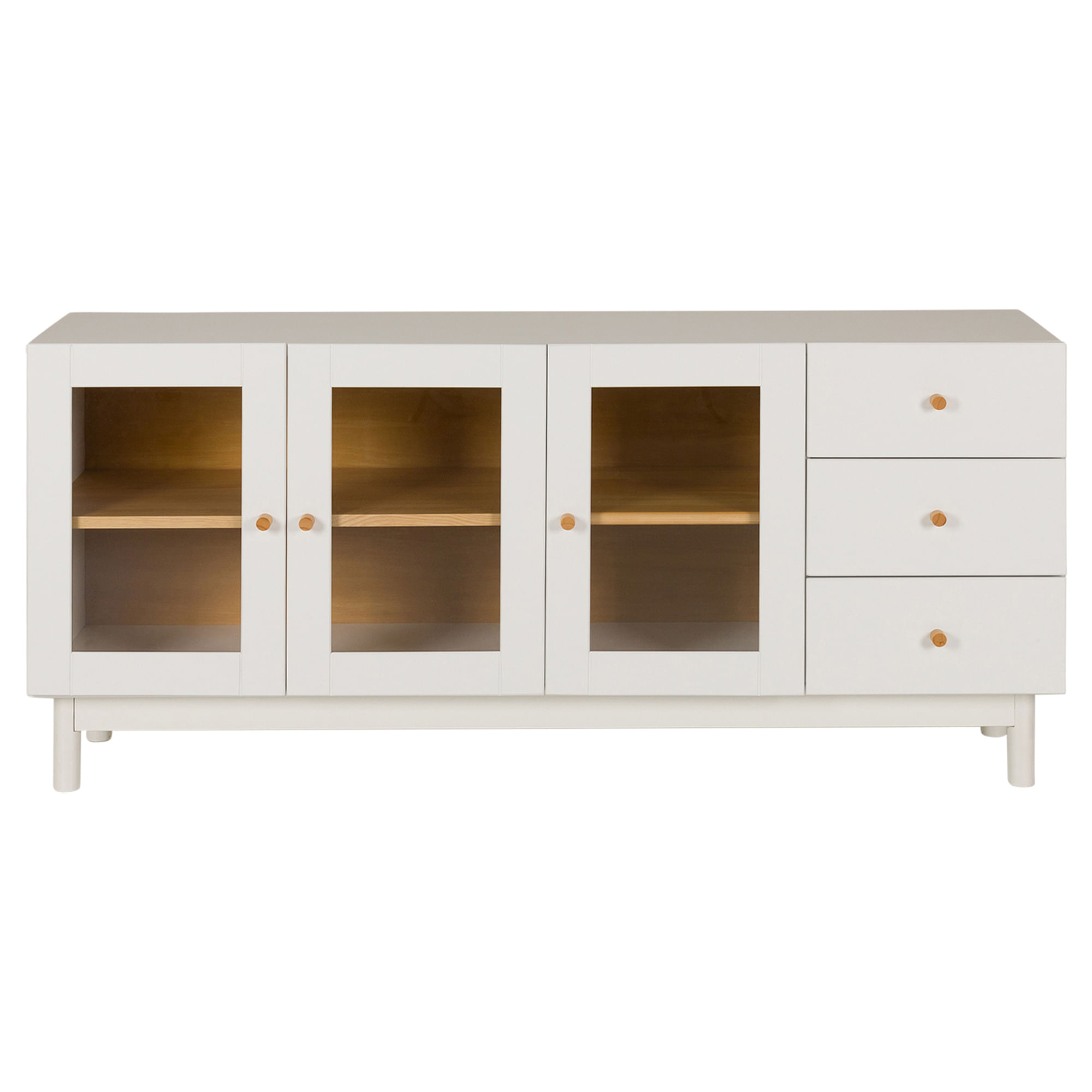 MÍNIMO BUFFET 3 PORTAS/3 GAVETAS 1,50 M X 38 CM BRANCO | Tok&Stok