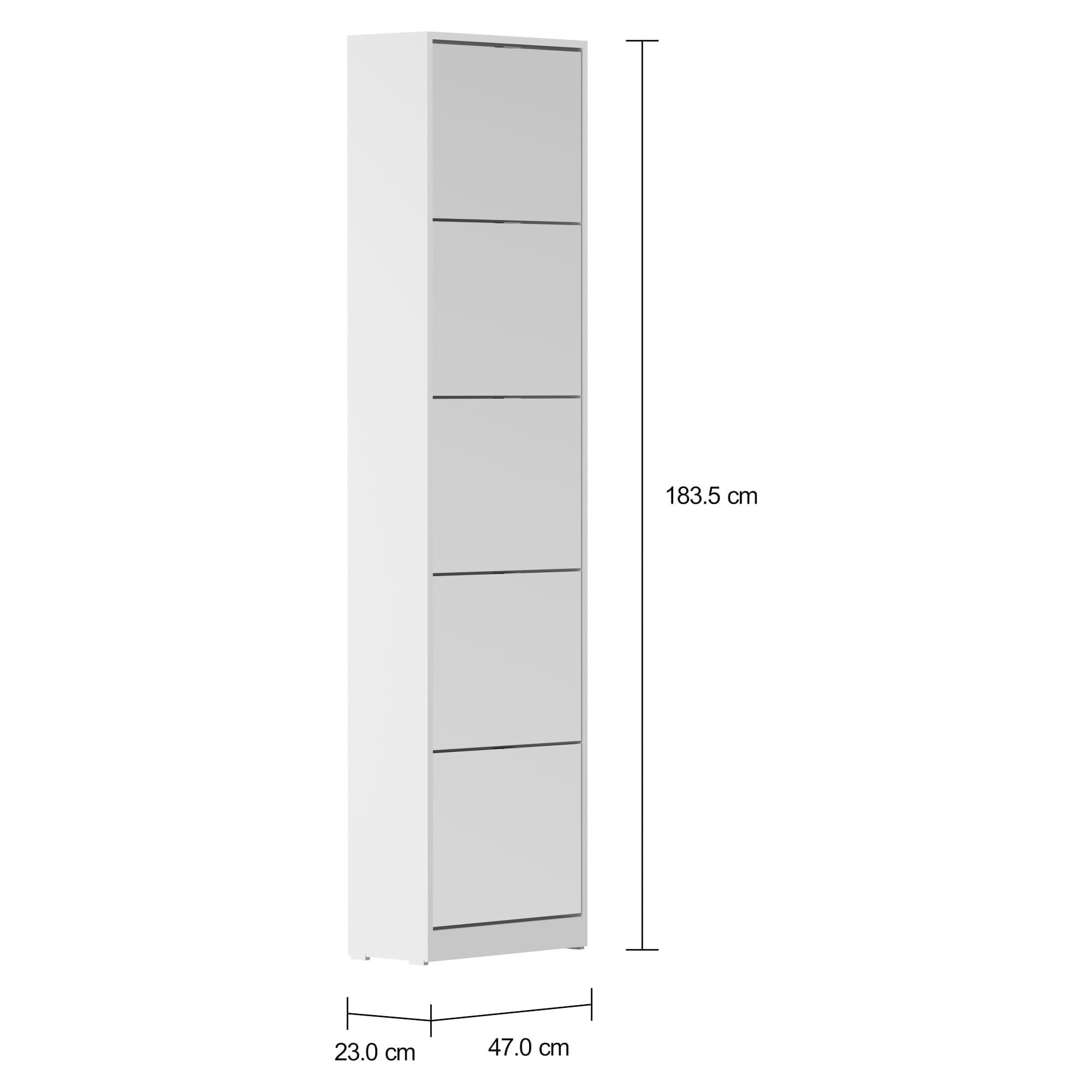 Sapateira vertical de parede e porta para 36 pares - Preta - GH216