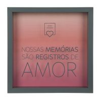 Quadro registros de amor 27 cm x 27 cm