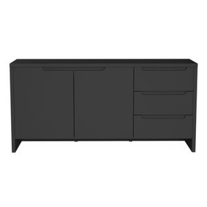 BUFFET 2 PORTAS/3 GAVETAS 1,60 M X 46 CM INDOOR PRETO | Tok&Stok