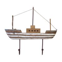 Cabideiro de parede com 2 ganchos maraú barco