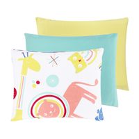 Kit fronha bebê 30 cm x 40 cm com 3 arca-íris