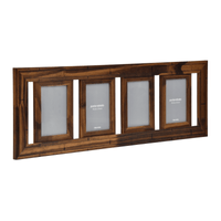 Porta-retrato múltiplo para 4 fotos rústico i