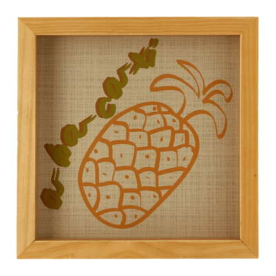 QUADRO 20 CM X 20 CM DA HORTINHA ABACAXI