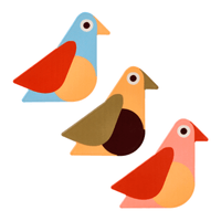 Gancho de parede conjunto com 3 peças voa passarim