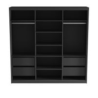 Estrutura de guarda-roupa 3 portas slides