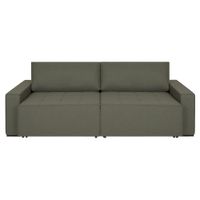 Sofá-cama retrátil e reclinável bipartido 3 lugares conchego