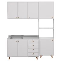 Conj. cozinha 3 pçs com pia prática lin