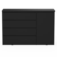 Cômoda 4 gavetas/1 porta 1,35m x 45 cm mince