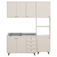 Conj. cozinha 3 pçs com pia prática lin