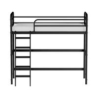Cama sistema de quarto integrado 88 cm com estrutura para escrivaninha new link