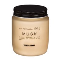 Vela perfumada pote musk essencials