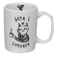 Caneca 160 ml gata e cansada