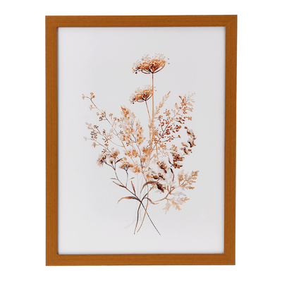 QUADRO 32 CM X 42 CM BROWN FLOWERS III