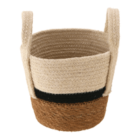 Cesto com alça 18 cm x 20 cm x 20 cm mokka