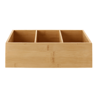Organizador 20 cm x 30 cm com 3 divisórias bamboo