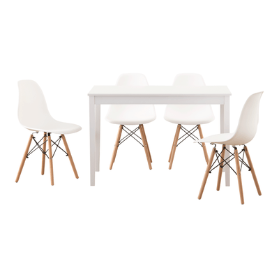 MESA COM 4 CADEIRAS TWO/EAMES WOOD