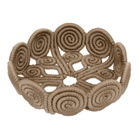 Cesto/cetro de mesa redondo 27 cm x 8 cm arabesco