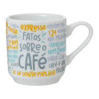 Caneca 220 ml fatos sobre café