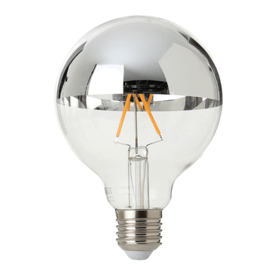 LÂMPADA LED GLOBO FILAMENTO DEFLETORA E27 G95 3W 127 220V LUZ AMARELA TASCHIBRA