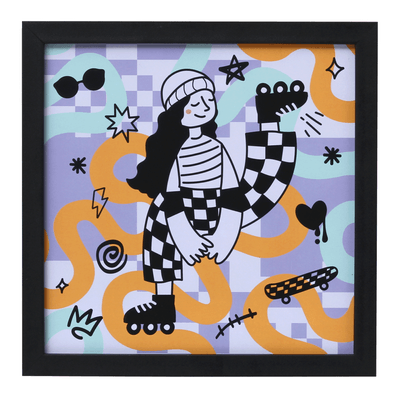 QUADRO PATINS 25 CM X 25 CM OLLIE