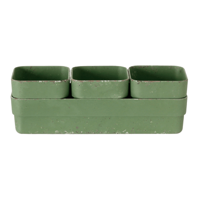 KIT MINIVASO C/3 COM BANDEJA BROTO