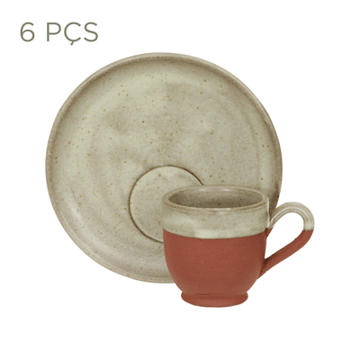 JOGO DE XÍCARA DE CAFÉ C/6 PEÇAS PALEO