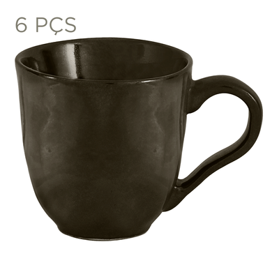 JOGO CANECA 270 ML C/6 PÇS GEO ORGÂNICO