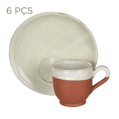 JOGO DE XÍCARA DE CAFÉ C/6 PEÇAS PALEO
