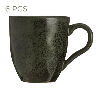JOGO CANECA 270 ML C/6 PÇS GEO ORGÂNICO