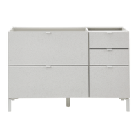 Armário inferior 1,20 m 2 portas basculantes/3 gavetas sleek