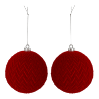 Kit com 2 pingentes bola relevo colorfun xmas