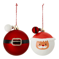 Kit com 2 pingentes bola noel colorfun xmas