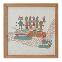 Quadro ii 30 cm x 30 cm feira dos bichos