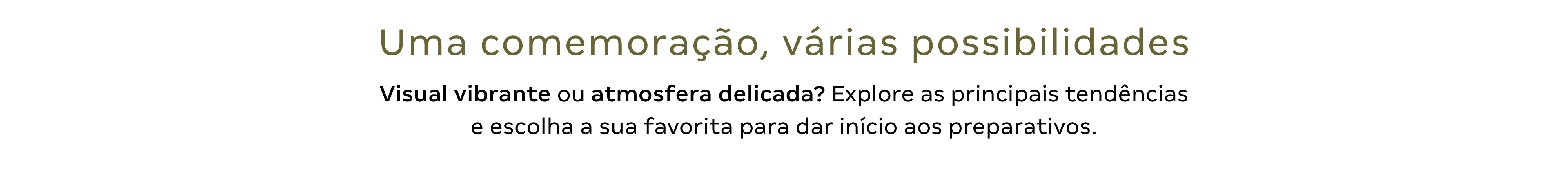 Título - Uma comemoração, várias possibilidades