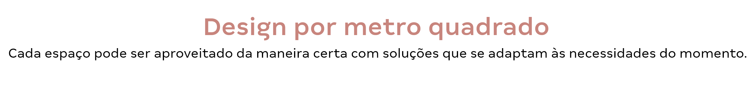 Título - Design por metro quadrado