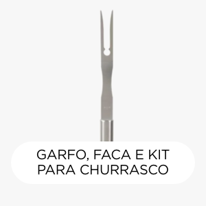 Card Garfo, faca e kit para churrasco